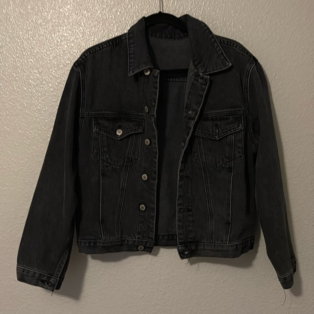 Black denim jacket